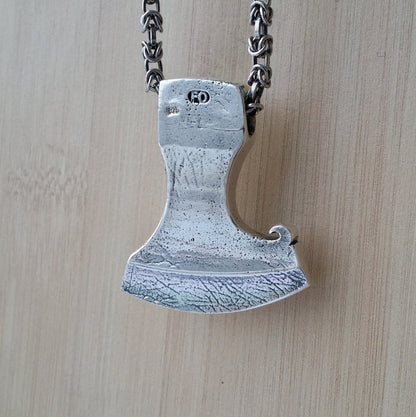 Silver Axe Pendant, Viking Pendant, Viking Axe