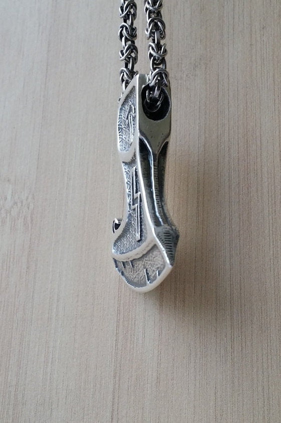 Silver Axe Pendant, Viking Pendant, Viking Axe