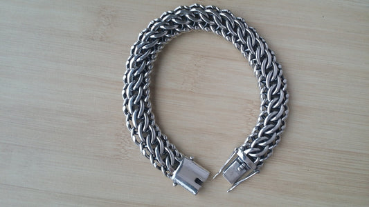 Heavy Mens Bracelet, Silver Mens Bracelet