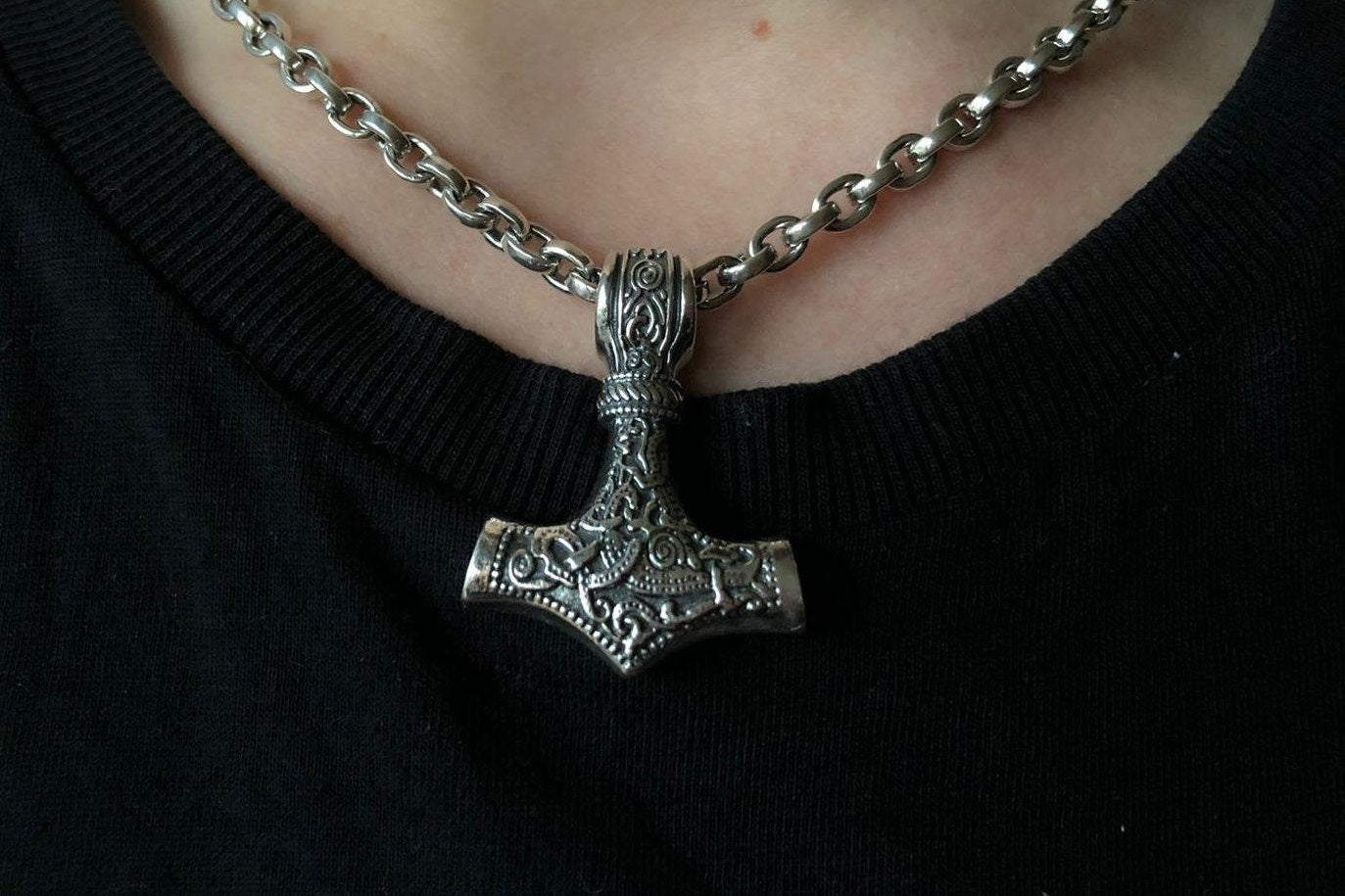 Mjolnir Pendant, Thor Hammer, Mjolnir Necklace