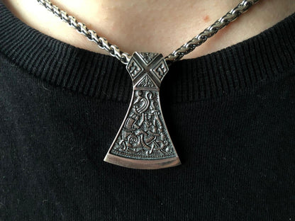 Silver Axe Pendant, Axe of Perun, Pagan Pendant