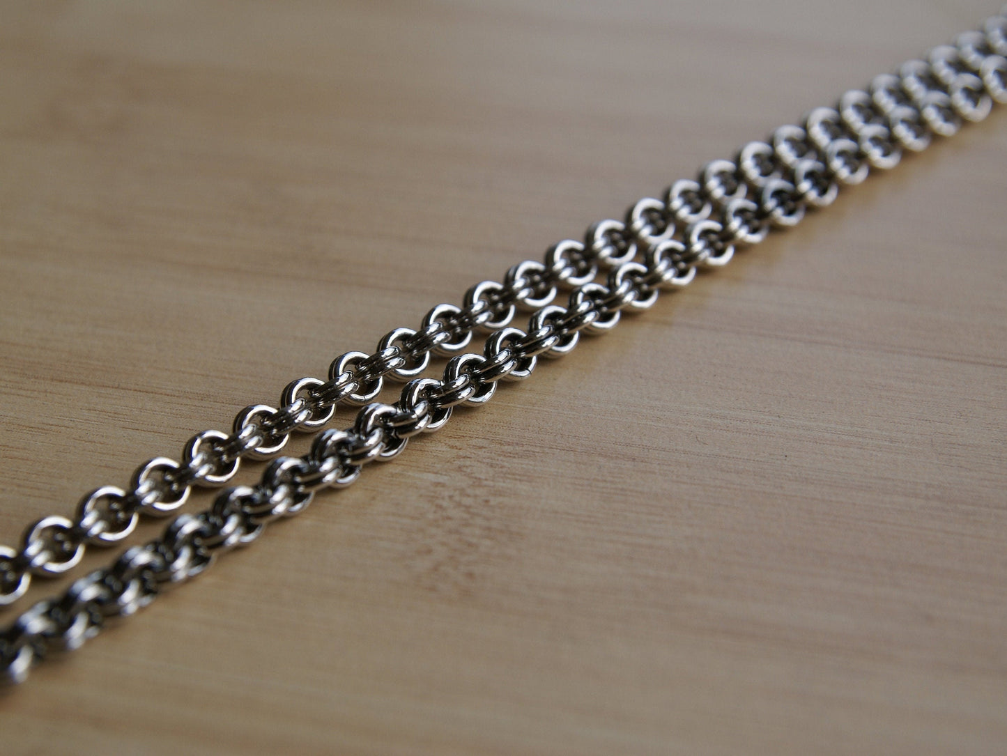 Silver Cable Chain, Double Cable Chain, Rolo Chain