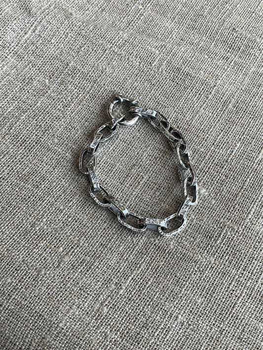 Silver Forged Bracelet,Bracelet for Men,Minimalist Bracelet,Viking Bracelet