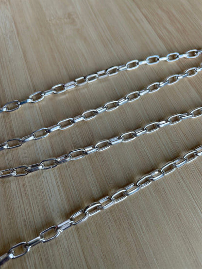 Sterling Silver Cable Chain, Silver Necklace, Chain for Pendant