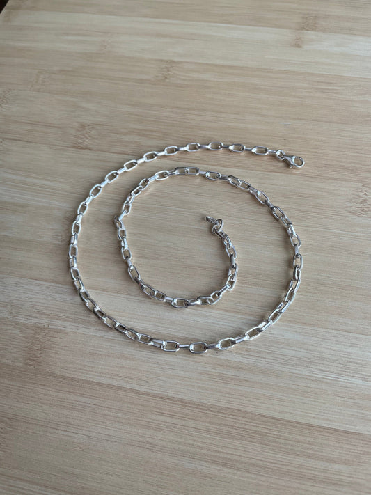 Sterling Silver Cable Chain, Silver Necklace, Chain for Pendant