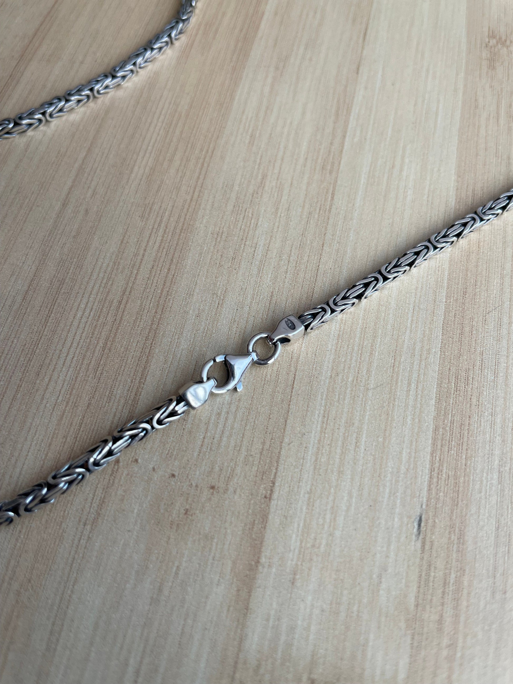 Silver Byzantine Chain, Mens Silver Chain, Viking Chain