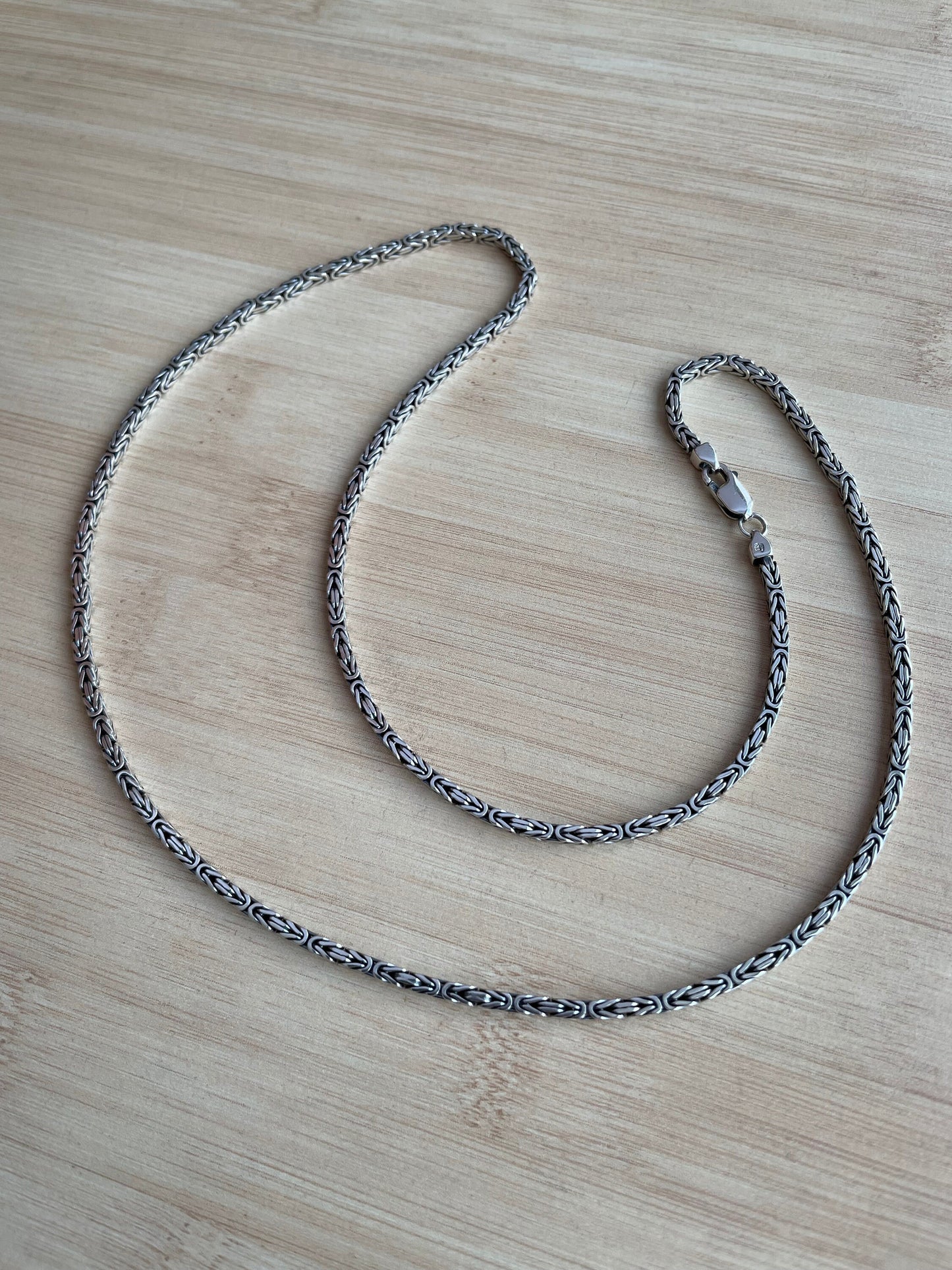 Silver Byzantine Chain, Mens Silver Chain, Viking Chain