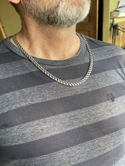 Silver Mens Chain, Sivler Necklace