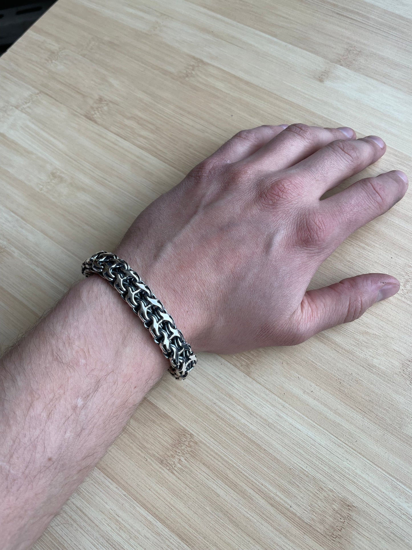 Heavy Mens Bracelet, Silver Bracelet