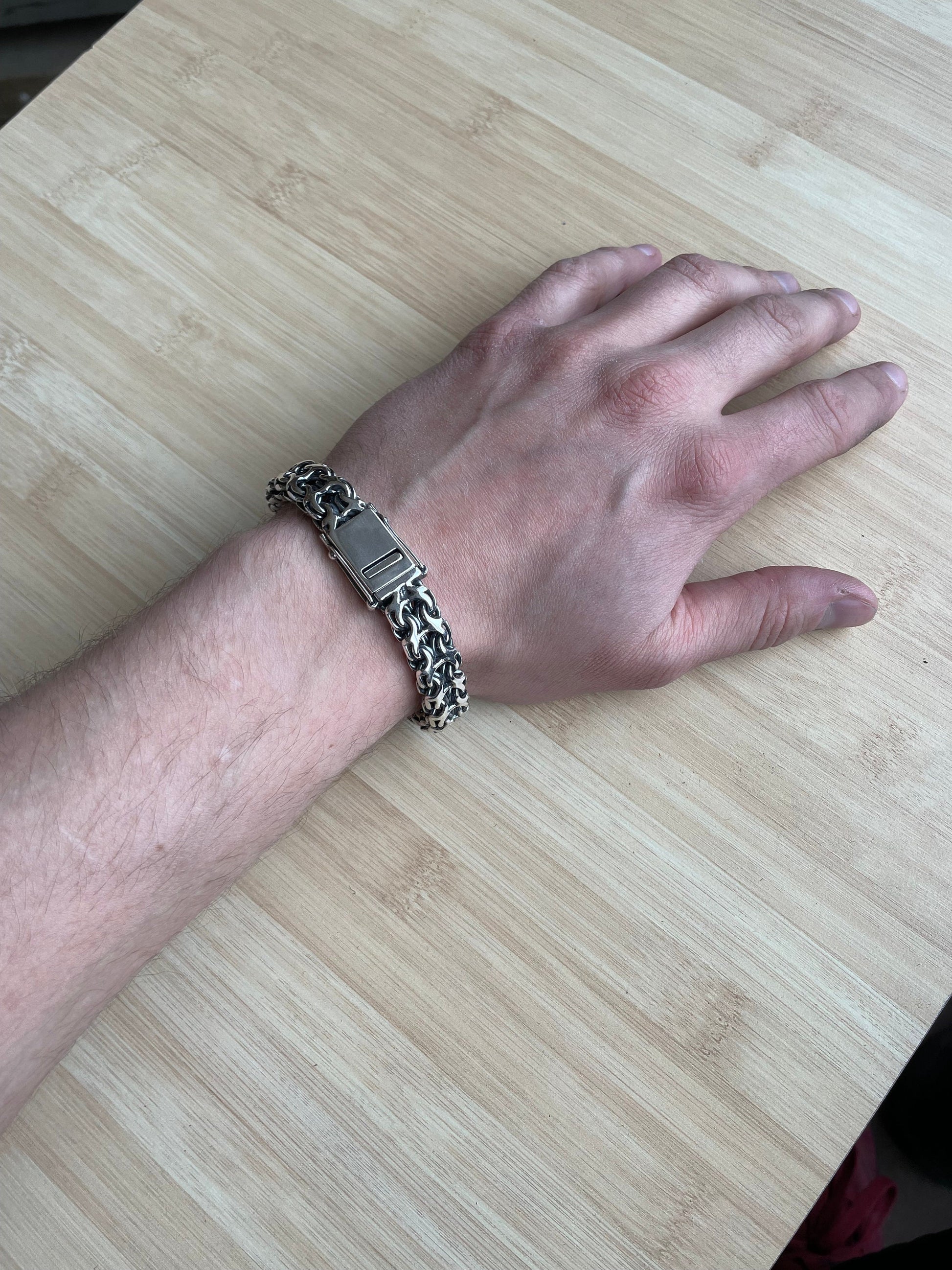 Heavy Mens Bracelet, Silver Bracelet