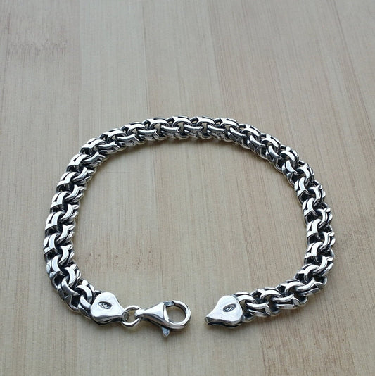 Handmade Sterling Silver Bracelet Bismark/6-10 inch sizes