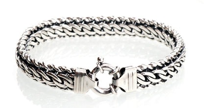 Solid Silver Bracelet, Mens Bracelet