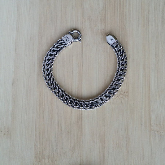 Solid Silver Bracelet, Mens Bracelet